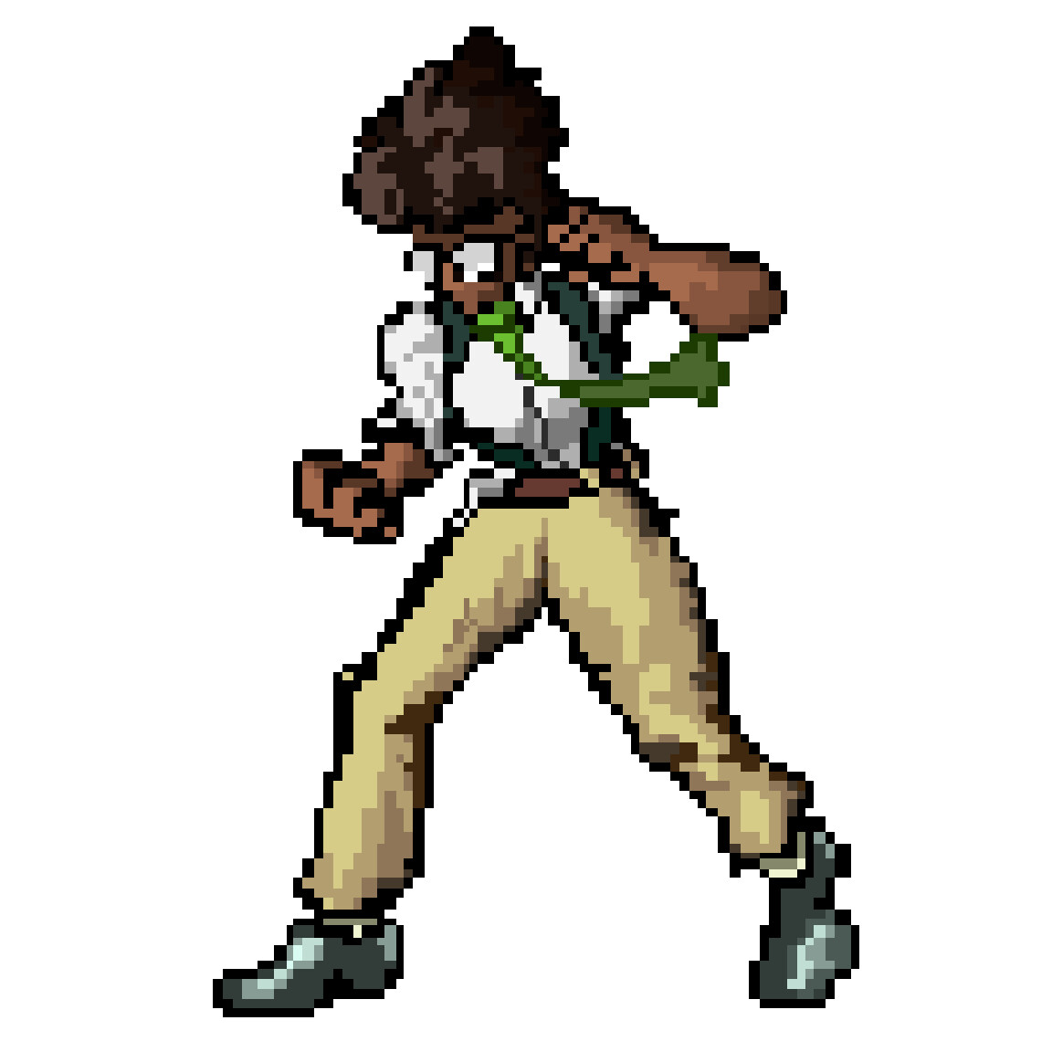 Game protagonist idle